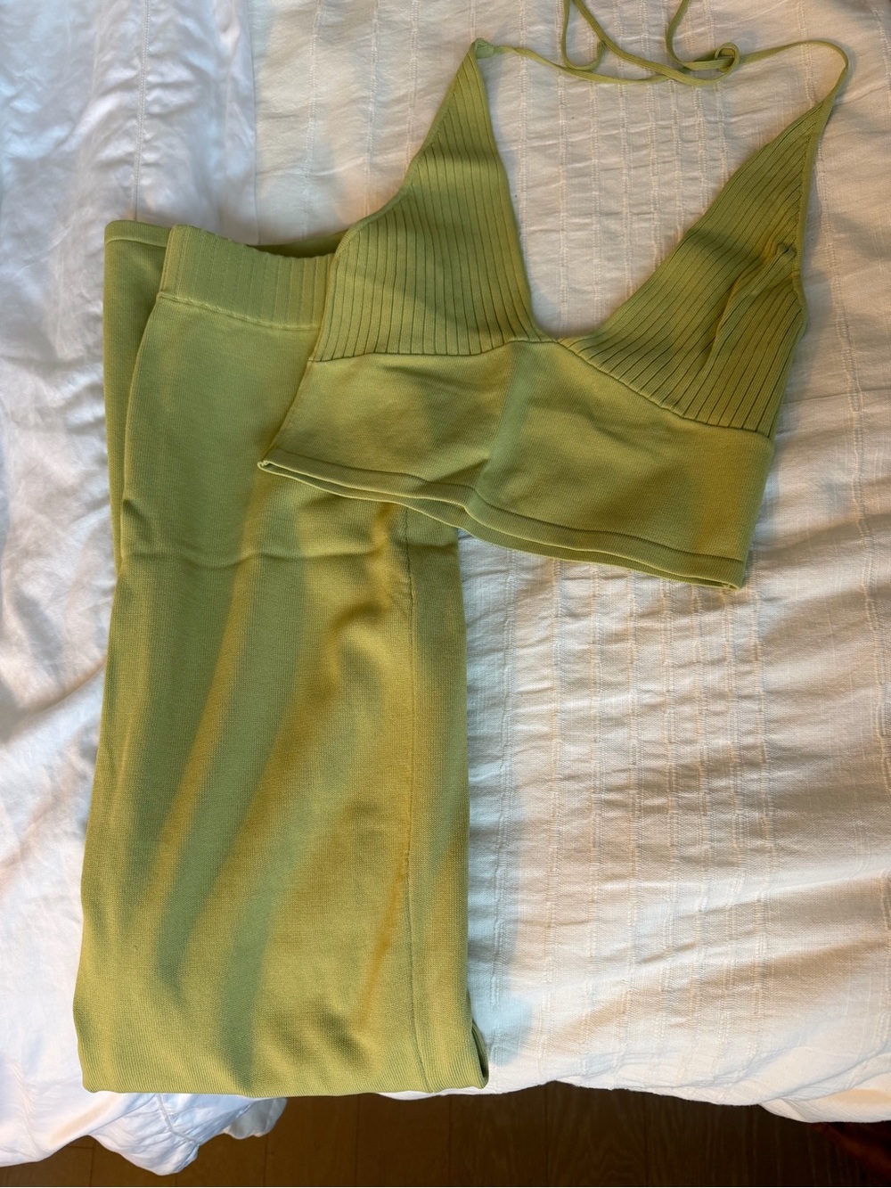 Meshki Ribbed Halter Maxi a skirt and top - Picture 3 of 6
